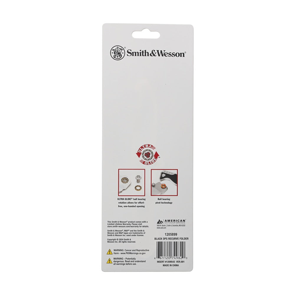Smith & Wesson Sklopivi Džepni Nož Black Ops Recurve 1205899 – slika 2