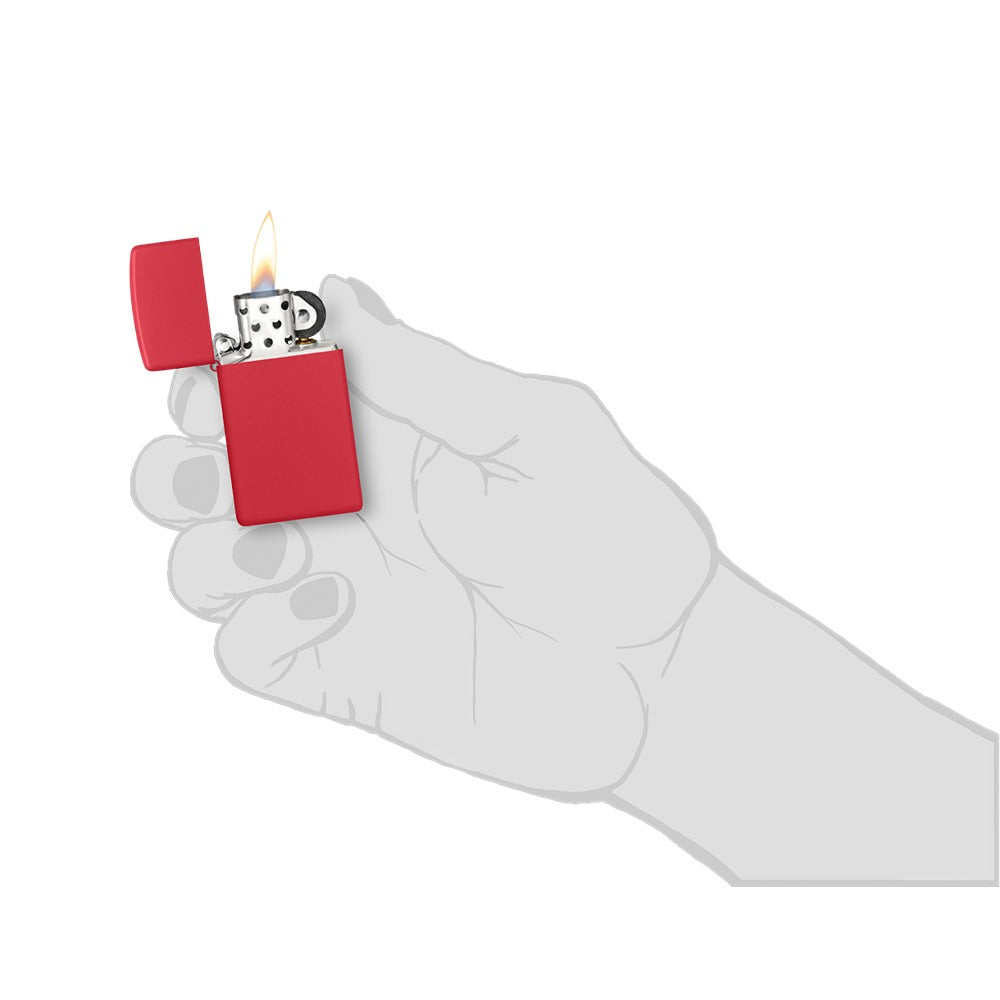 Zippo Upaljač 1633 Slim Red Matte – slika 4