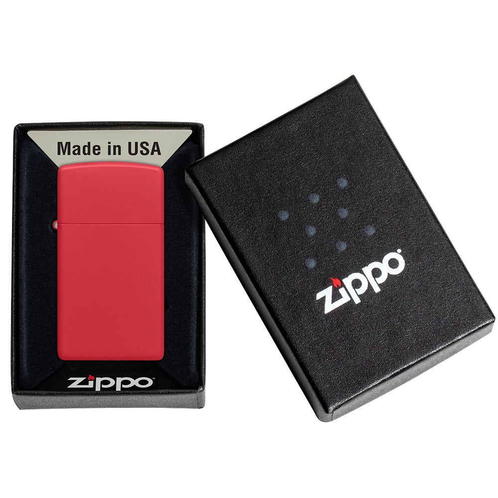 Zippo Upaljač 1633 Slim Red Matte – slika 5
