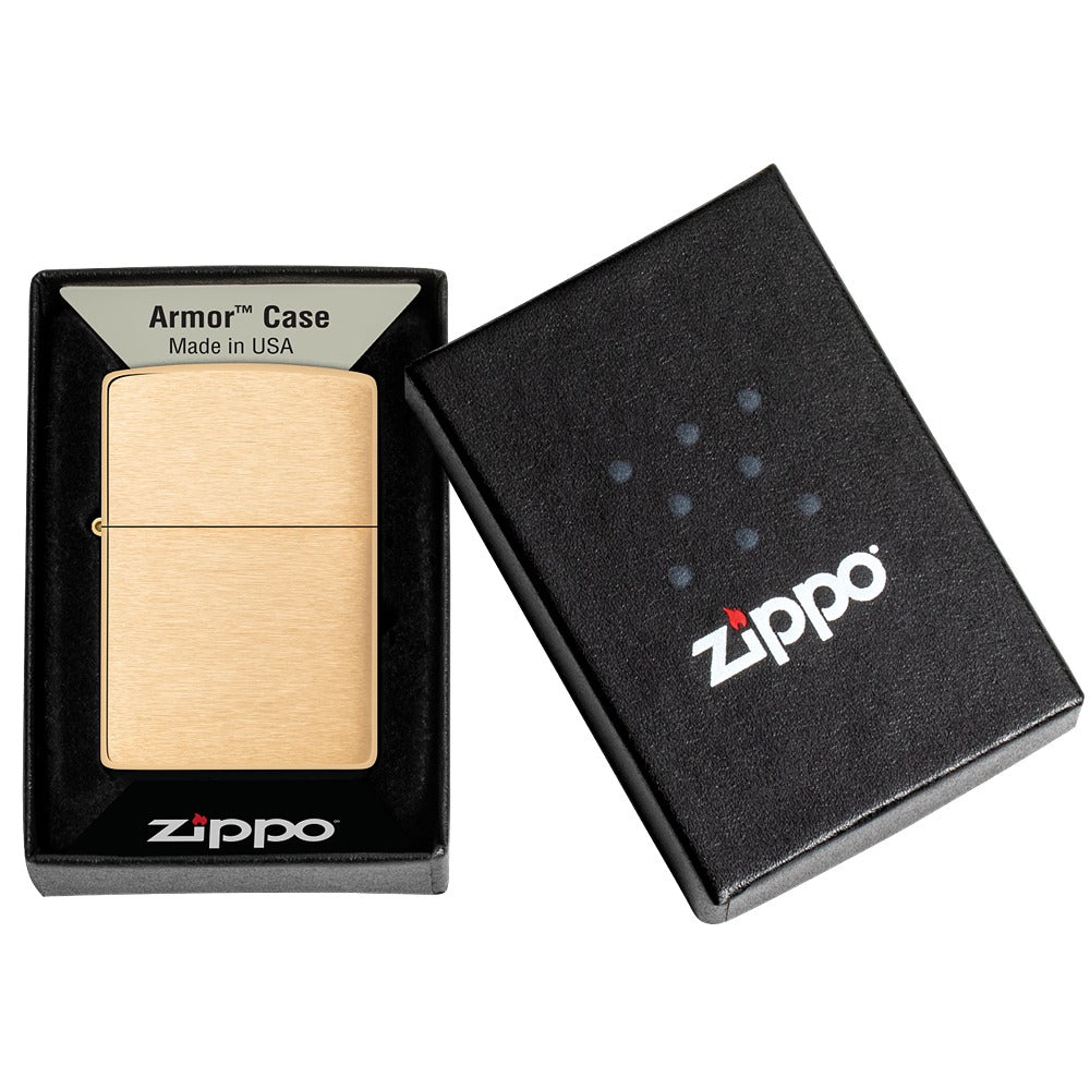 Zippo Upaljač 168 Armor Brushed Brass – slika 4
