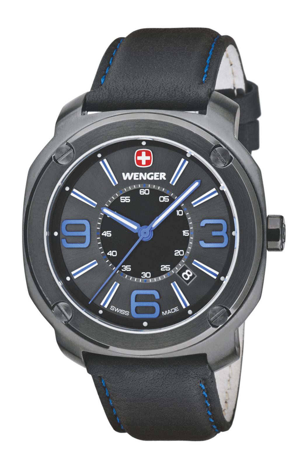Wenger Escort Gent Sat 43mm – Crno-Ljubičasta / Koža – slika 2