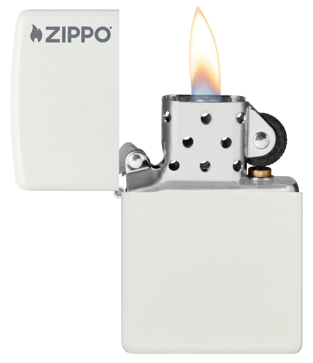 Zippo Upaljač 214ZL White Matte sa Logom – slika 3