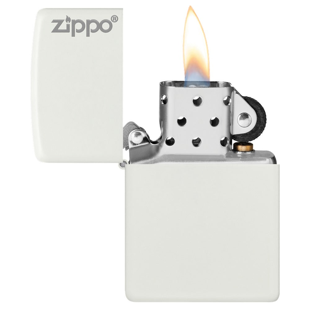 Zippo Upaljač 214ZL White Matte sa Logom – slika 9