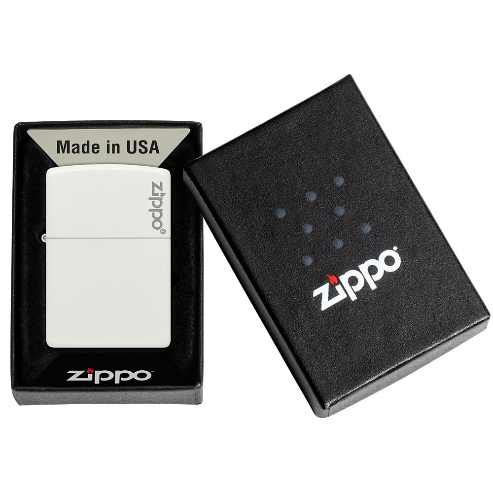 Zippo Upaljač 214ZL White Matte sa Logom – slika 10