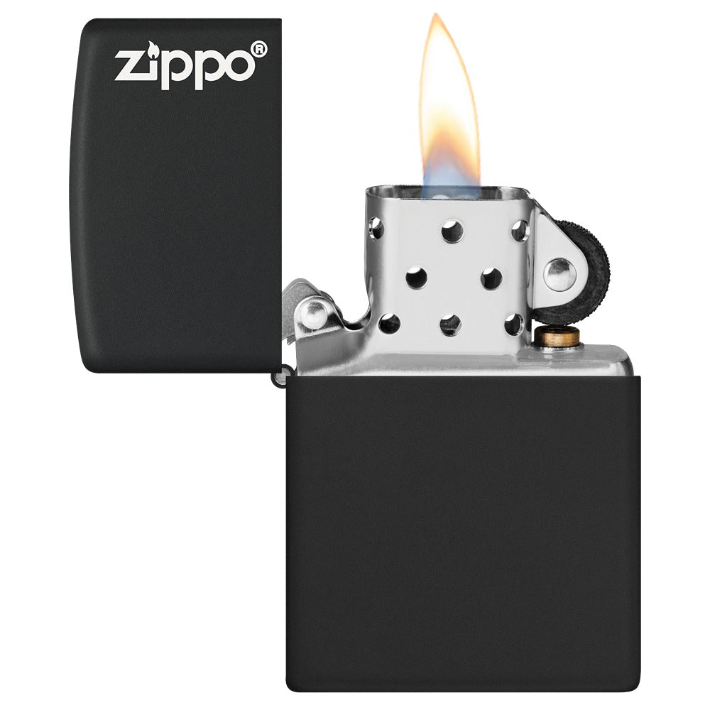 Zippo Upaljač 218ZL Black Matte sa Logom – slika 9