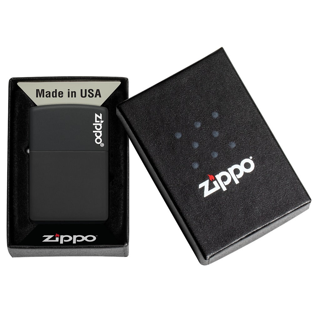 Zippo Upaljač 218ZL Black Matte sa Logom – slika 10