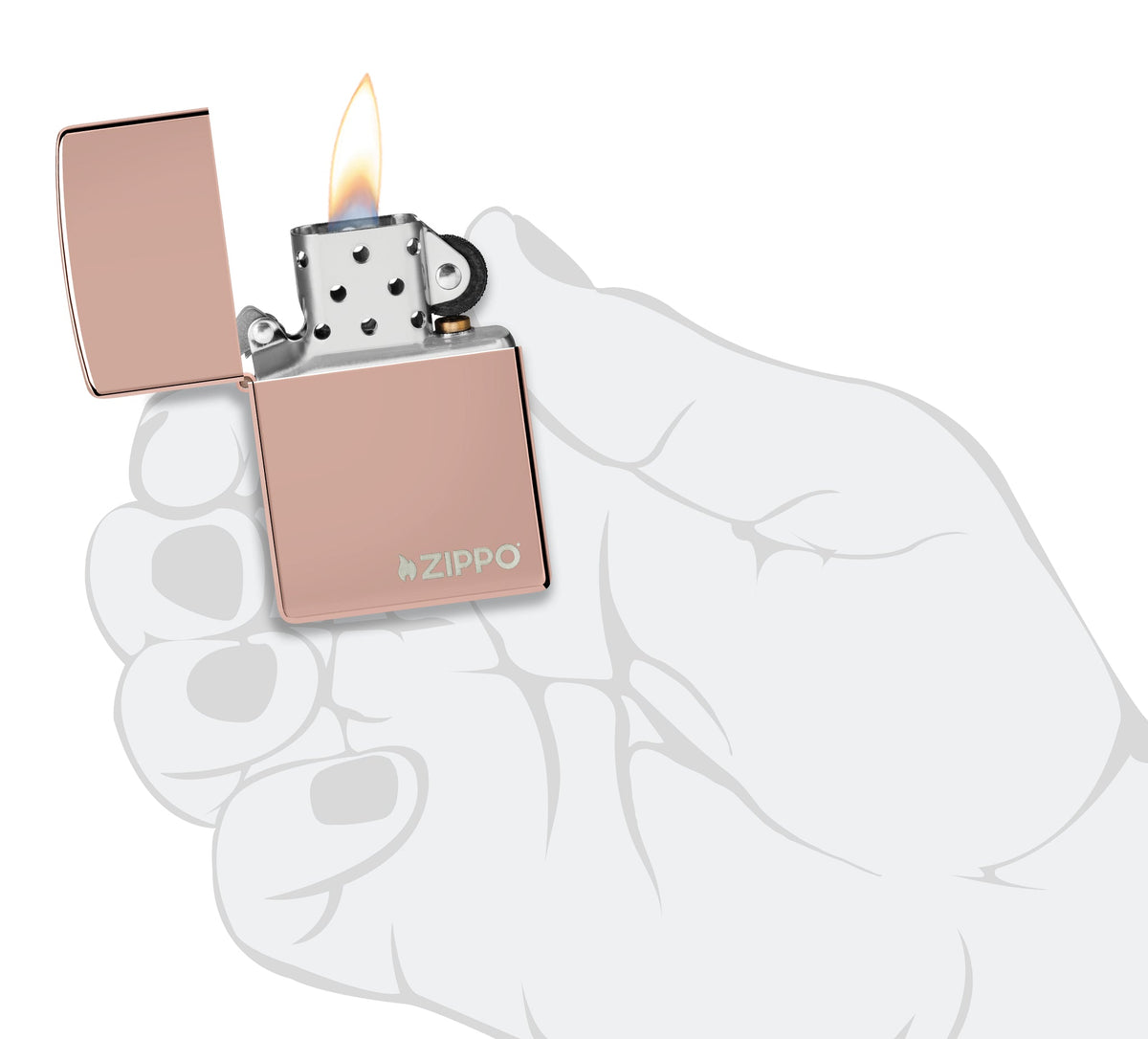 Zippo Upaljač 49190ZL High Polish Rose Gold sa Logom – slika 6