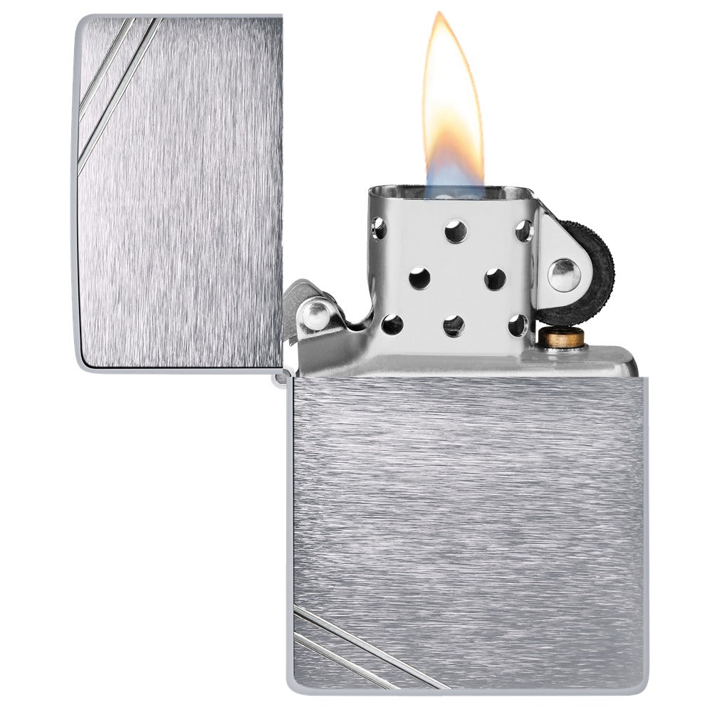 Zippo Upaljač 230 Vintage Brush Chrome – slika 3