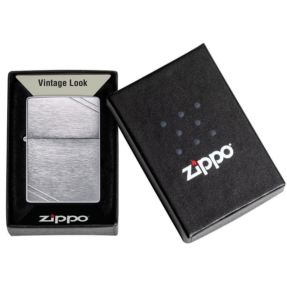 Zippo Upaljač 230 Vintage Brush Chrome – slika 4
