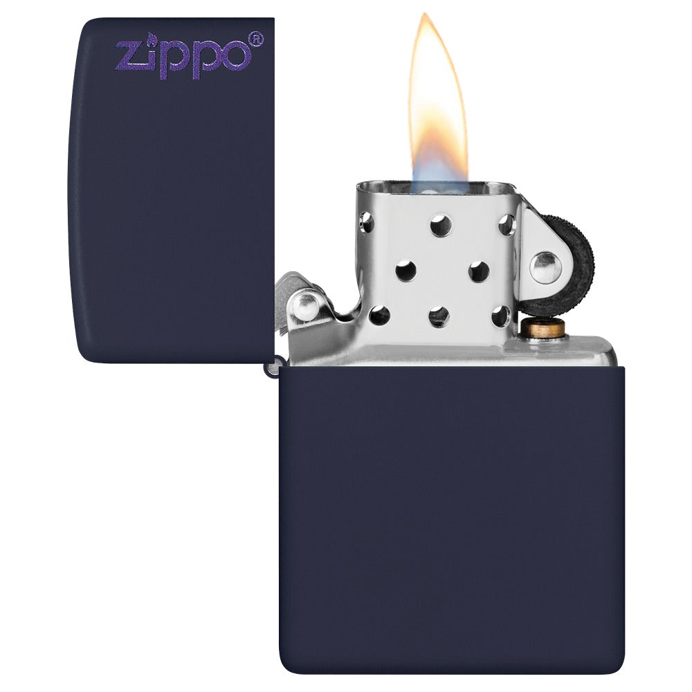 Zippo Navy Blue Matte Upaljač sa Logom – slika 9