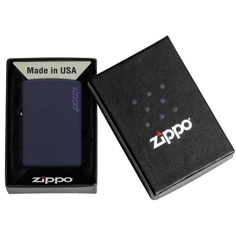 Zippo Navy Blue Matte Upaljač sa Logom – slika 10