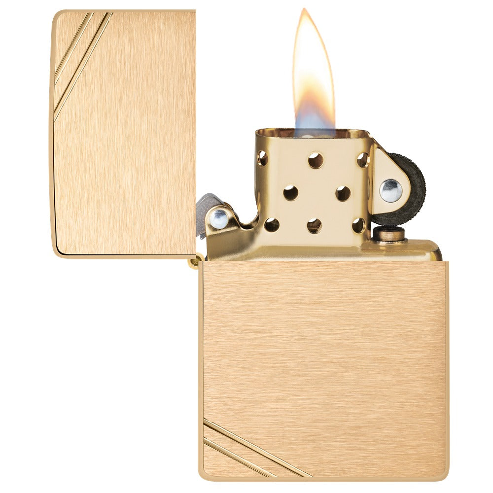 Zippo Upaljač 240 Vintage Brushed Brass – slika 9