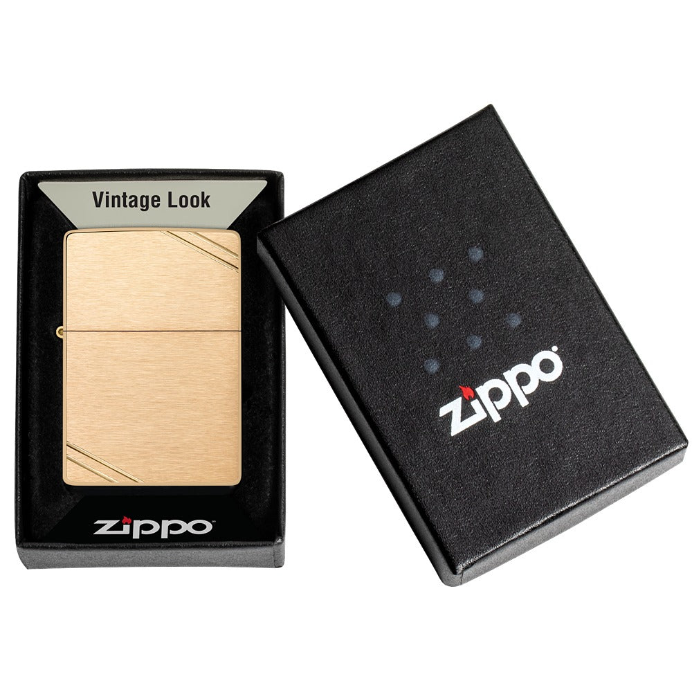 Zippo Upaljač 240 Vintage Brushed Brass – slika 10