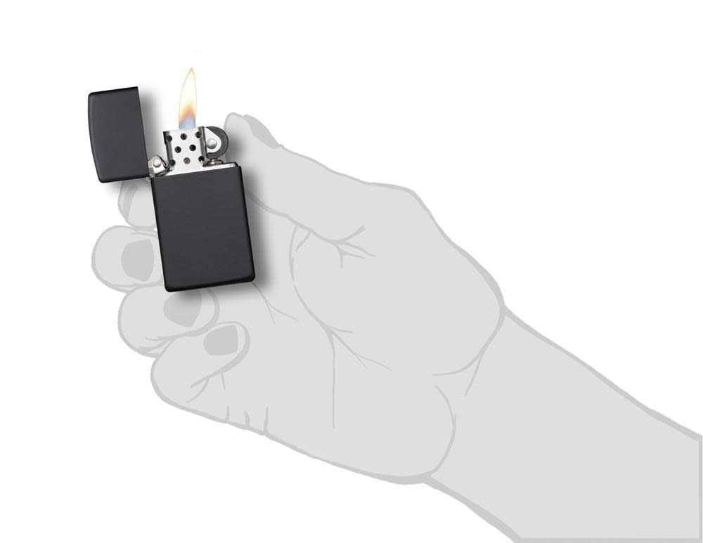 Zippo Upaljač 1618 Slim Black Matte – slika 4