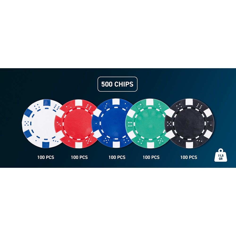 Engelhart Longfield Poker Set u Metalnoj Kutiji 500 Čipova (11,5gr) – slika 5