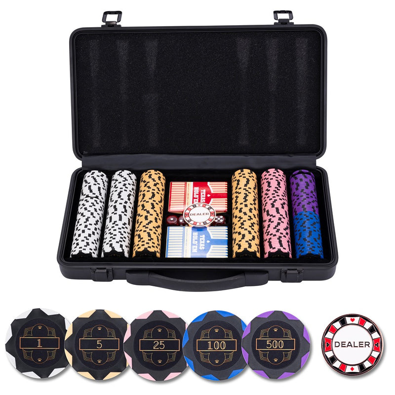 Engelhart Longfield Poker Set 300 Čipova Black Edition