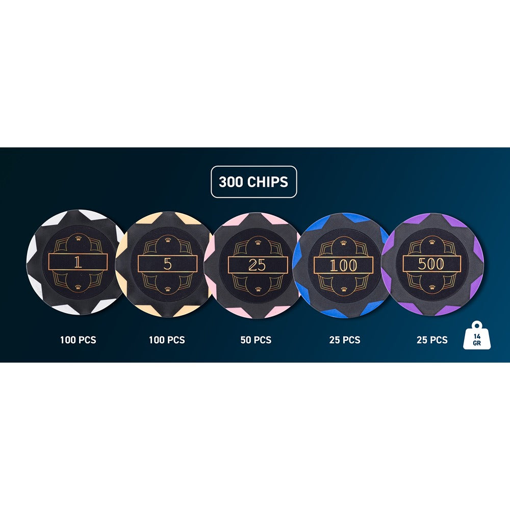 Engelhart Longfield Poker Set 300 Čipova Black Edition – slika 6