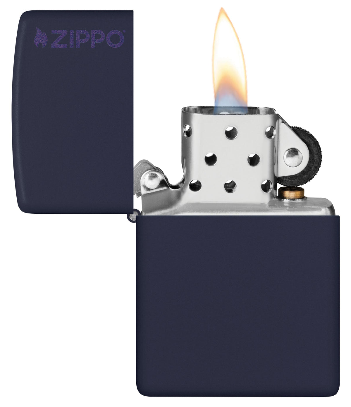 Zippo Navy Blue Matte Upaljač sa Logom – slika 3