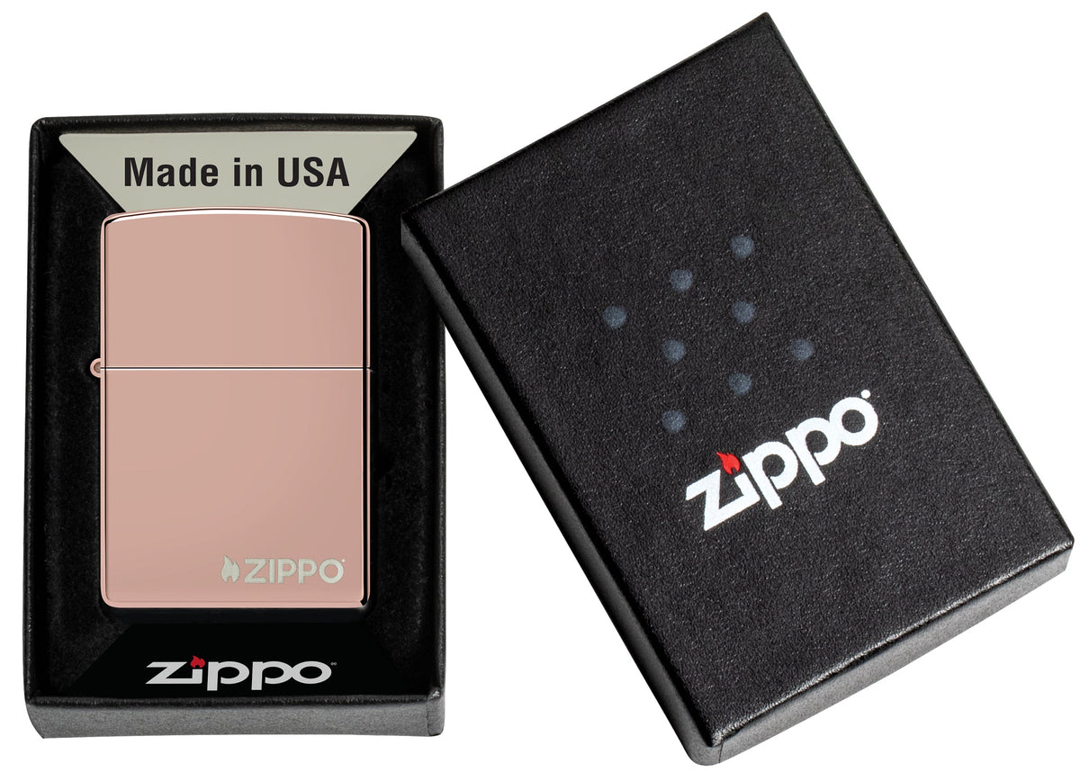 Zippo Upaljač 49190ZL High Polish Rose Gold sa Logom – slika 7