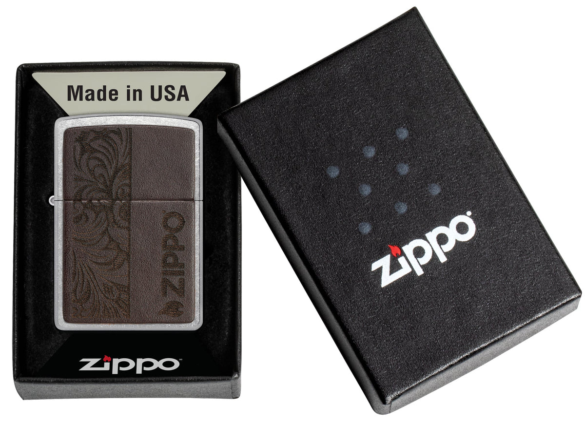 Zippo Upaljač 46920 Leather Emblem Design – slika 7
