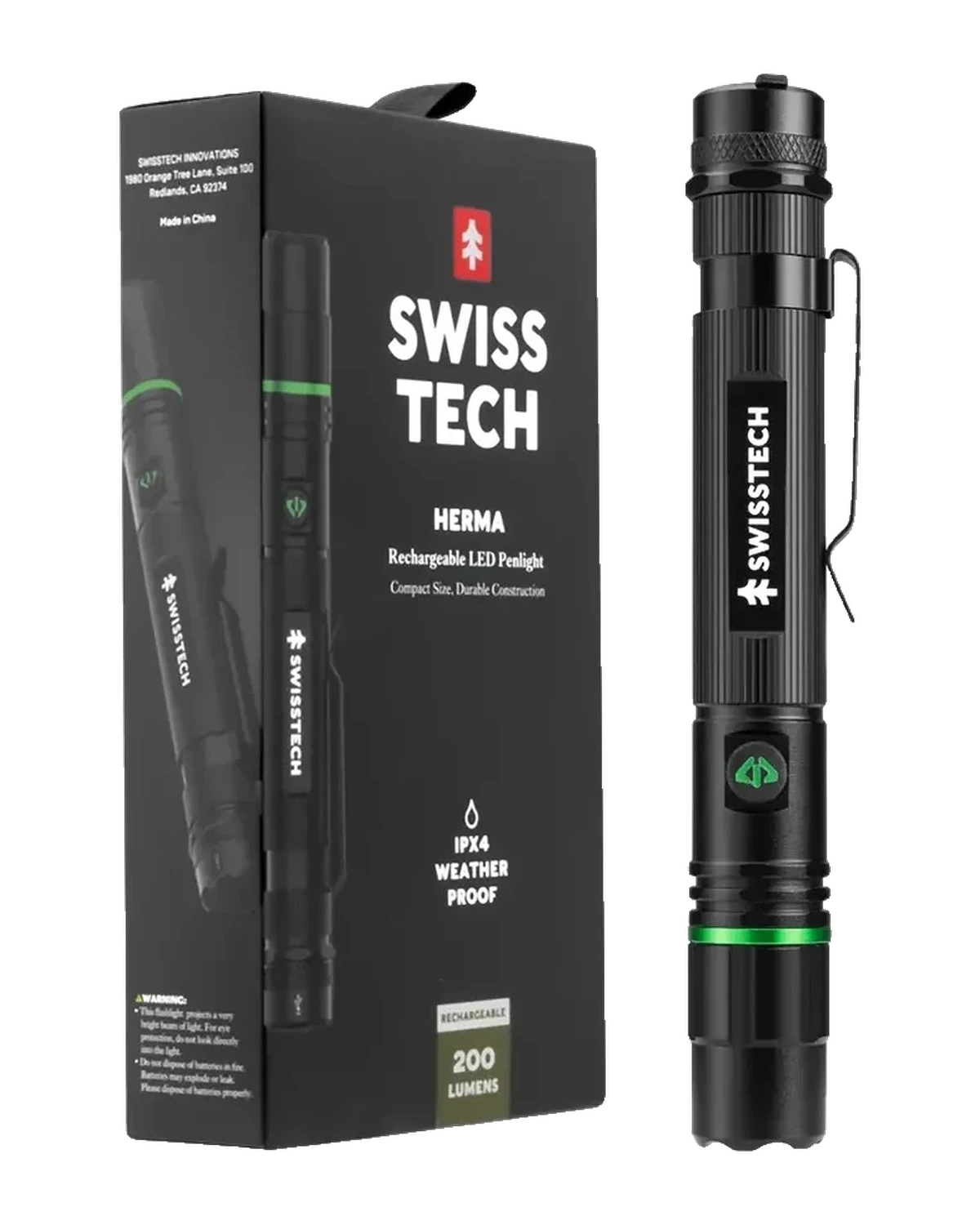 Swiss+Tech Herma Punjiva Baterijska Lampa 200 lm