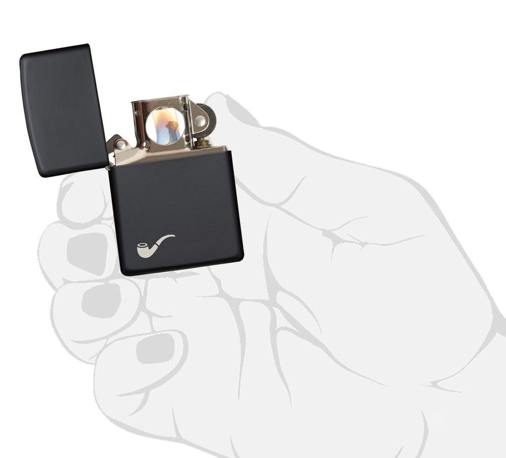 Zippo Upaljač 218PL Black Matte Pipe – slika 4