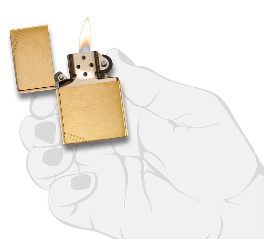 Zippo Upaljač 240 Vintage Brushed Brass – slika 4