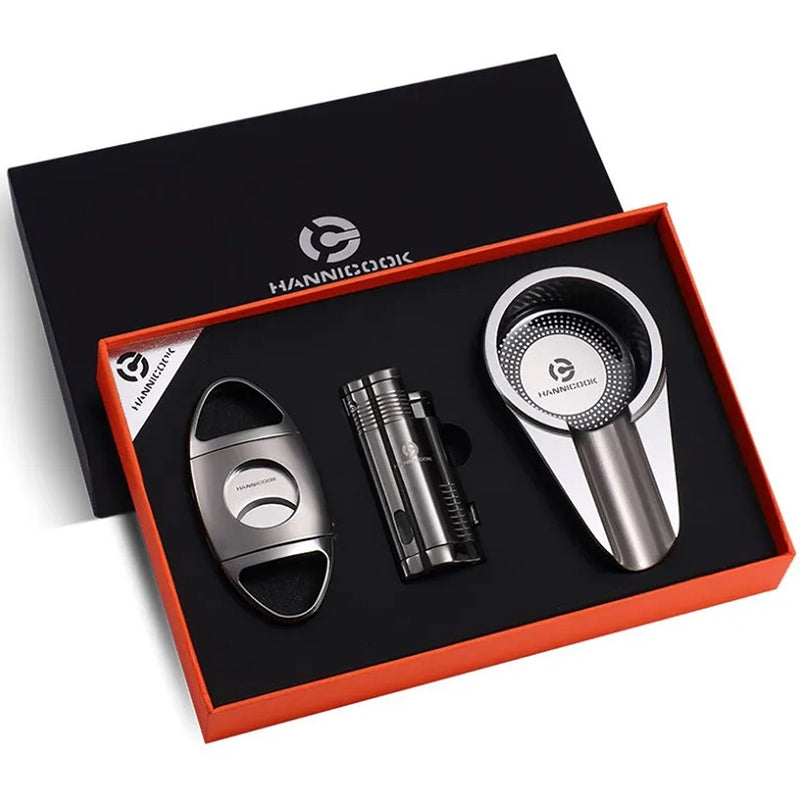 Hannicook Poklon Set Sekač, Upaljač i Pepeljara 32-002