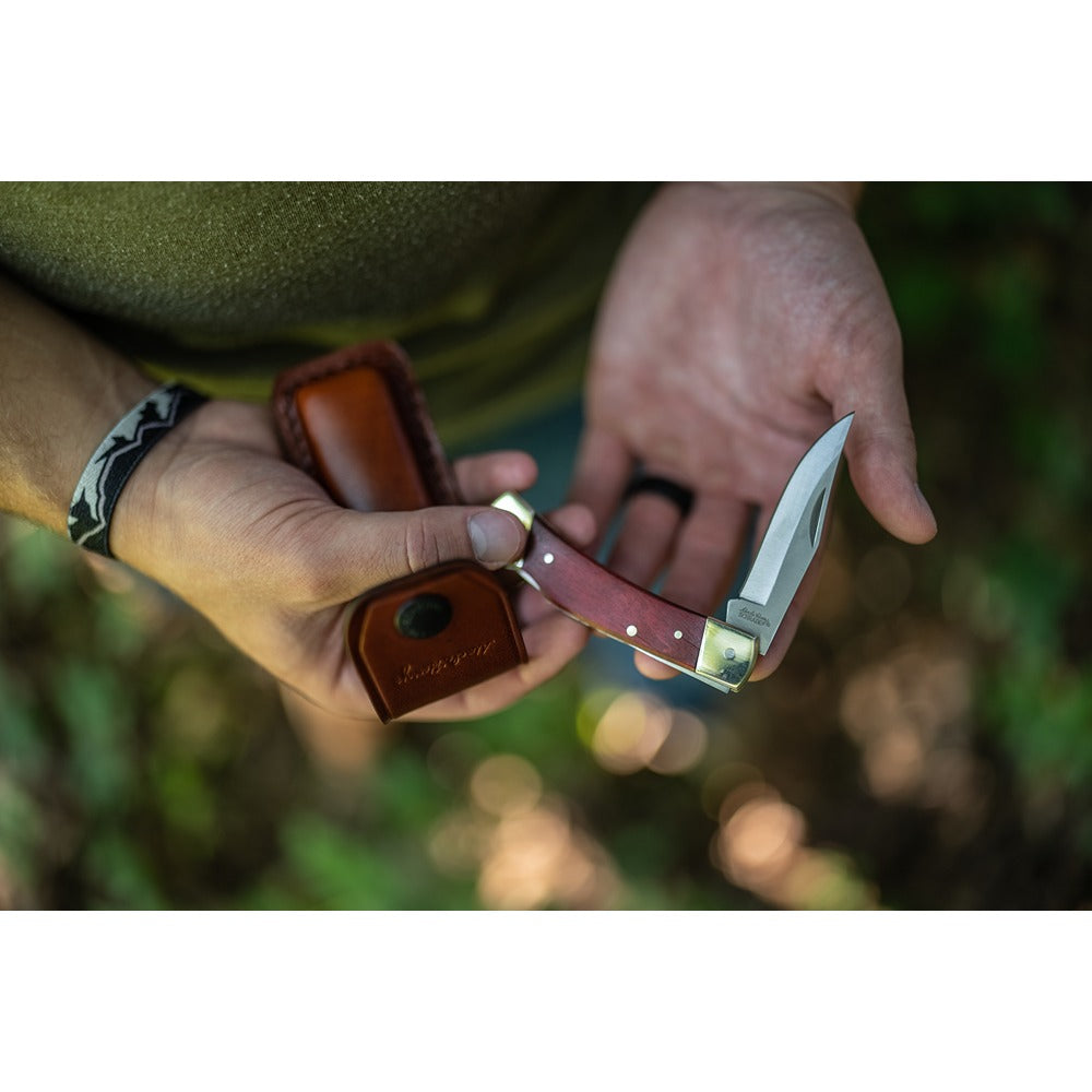 Schrade Uncle Henry Sklopivi Džepni Nož Bear Paw sa Kožnom Futrolom