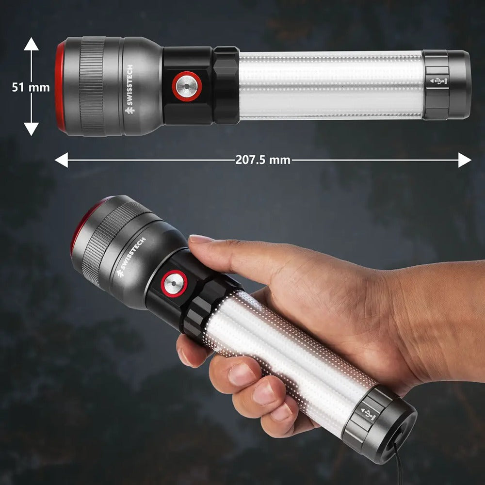 Swiss+Tech Punjiva Baterijska Lampa i Fenjer 1200 lm – slika 6
