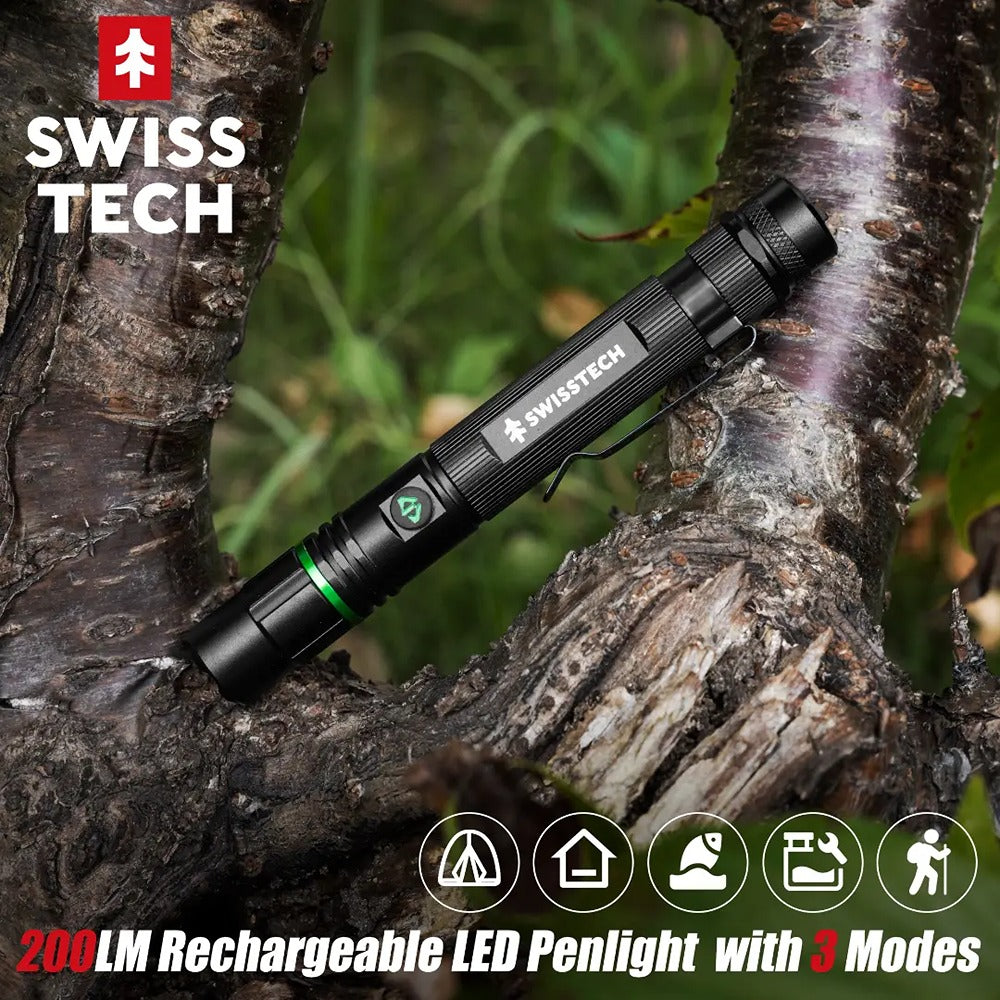 Swiss+Tech Herma Punjiva Baterijska Lampa 200 lm – slika 7