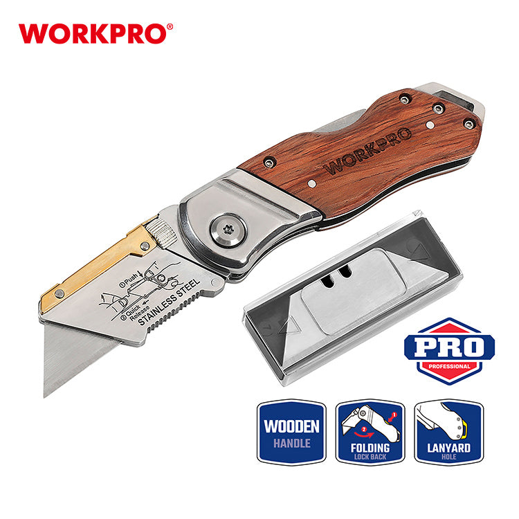Workpro Drveni Utility Nož