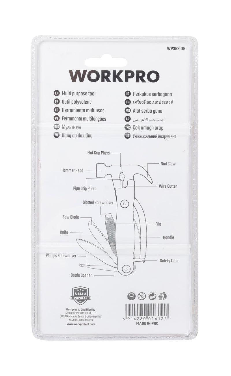 Workpro Multialat sa Čekićem 12u1
