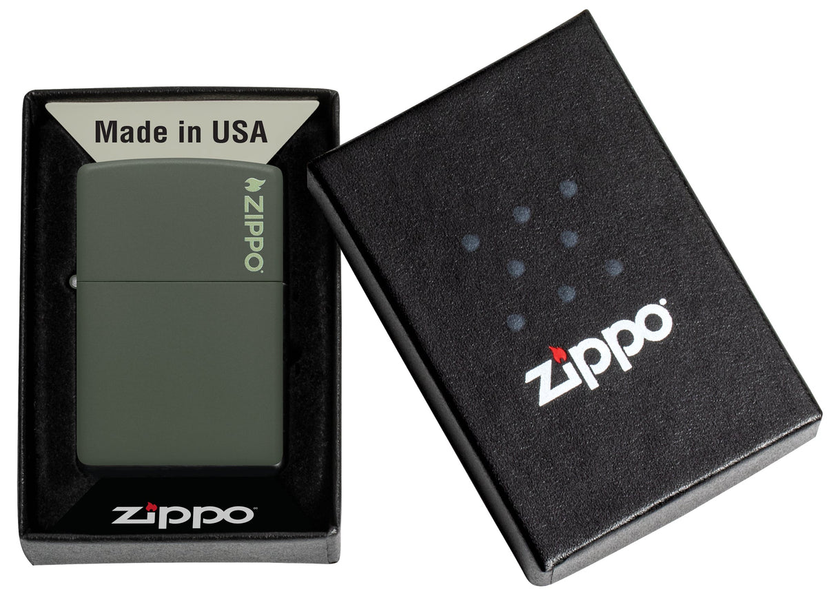 Zippo Upaljač 221ZL Green Matte sa Logom – slika 6