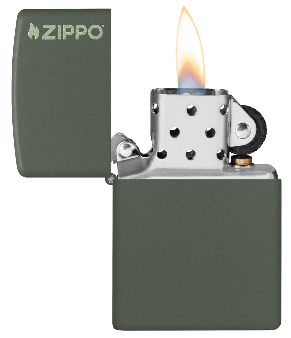 Zippo Upaljač 221ZL Green Matte sa Logom – slika 3