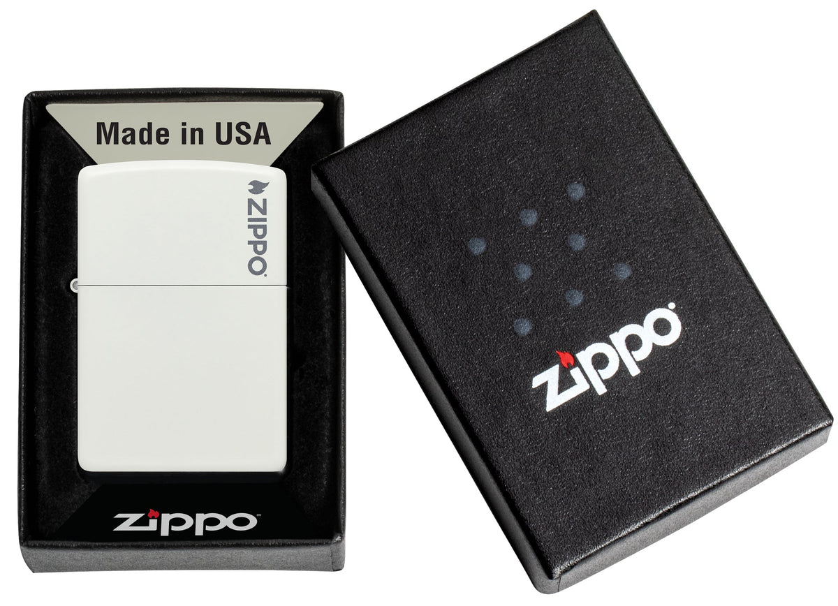 Zippo Upaljač 214ZL White Matte sa Logom – slika 6