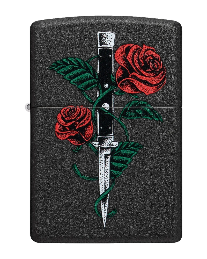 Zippo Rose Dagger Tattoo Design Upaljač
