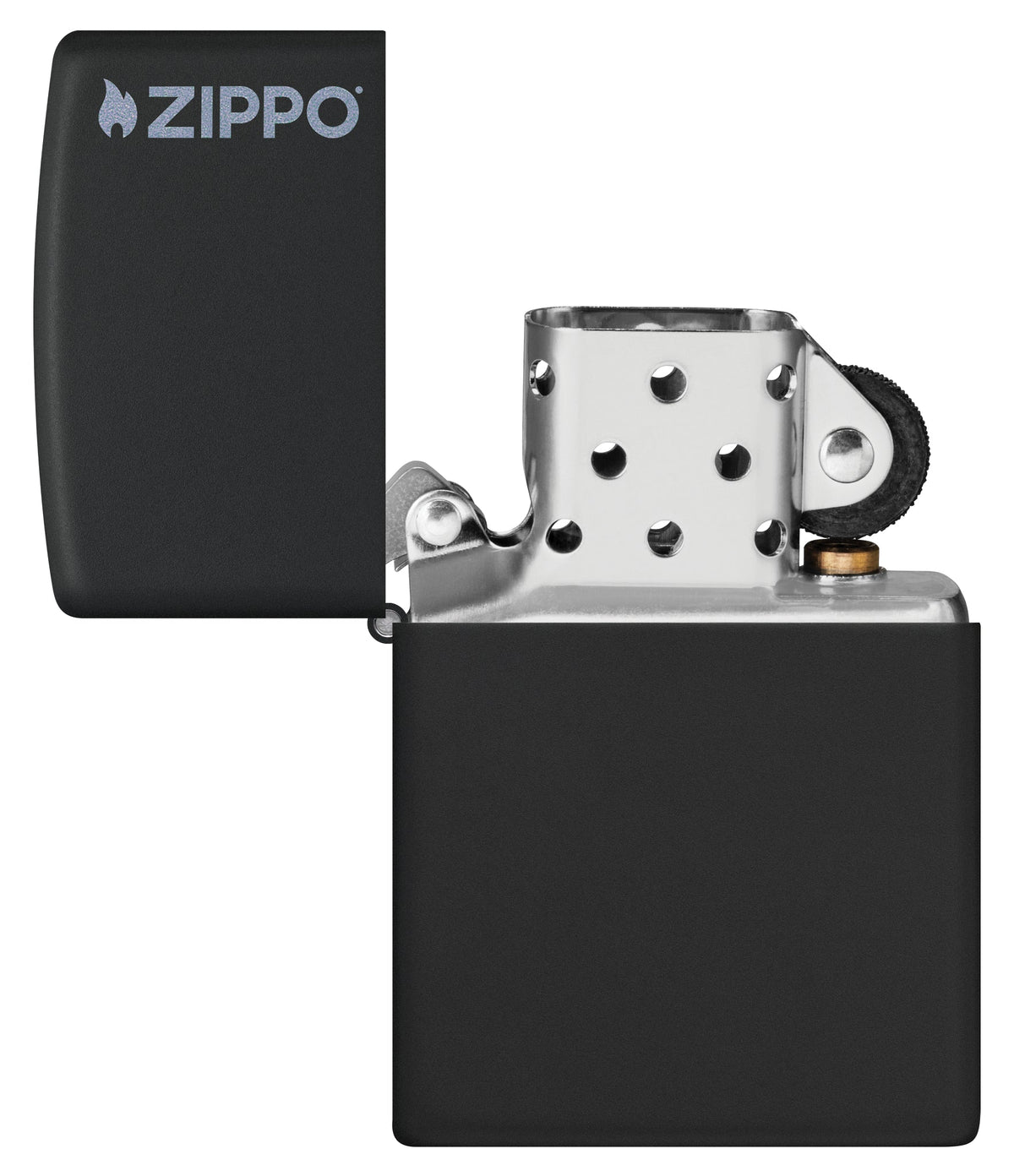 Zippo Upaljač 218ZL Black Matte sa Logom – slika 4