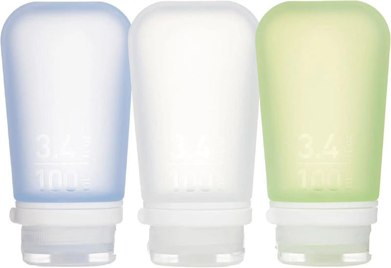 GoToob+ 3-komada velika (100 ml; 3.4 fl.oz.) prozirna/zelena/plava-1