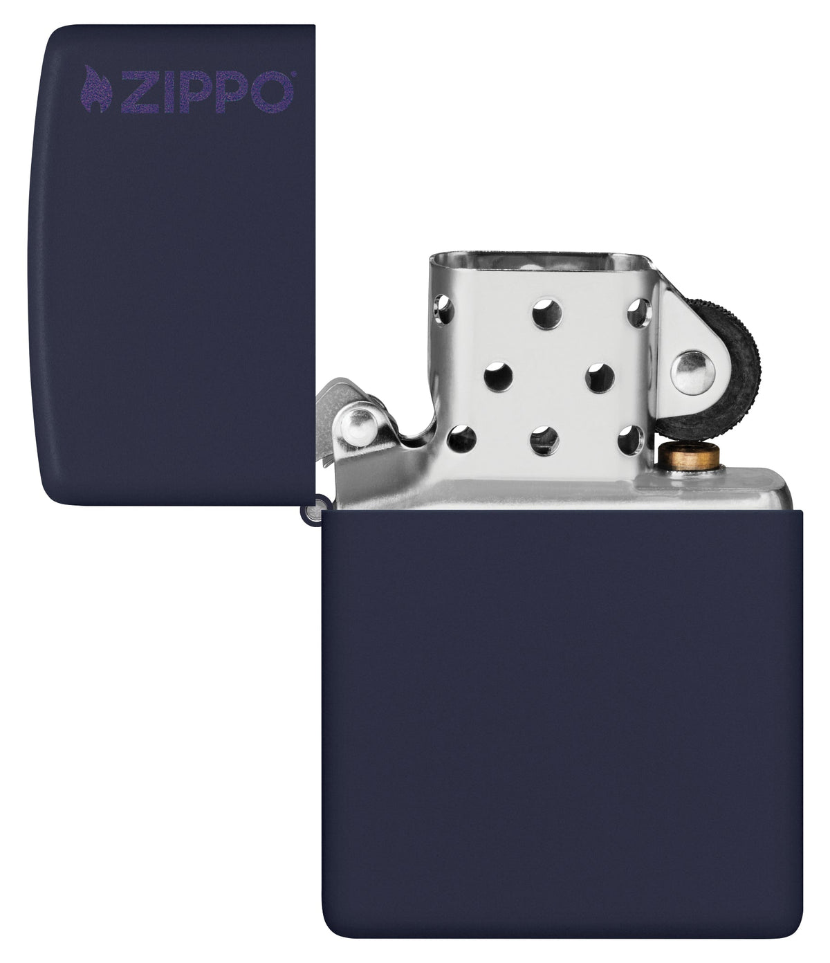 Zippo Navy Blue Matte Upaljač sa Logom – slika 4