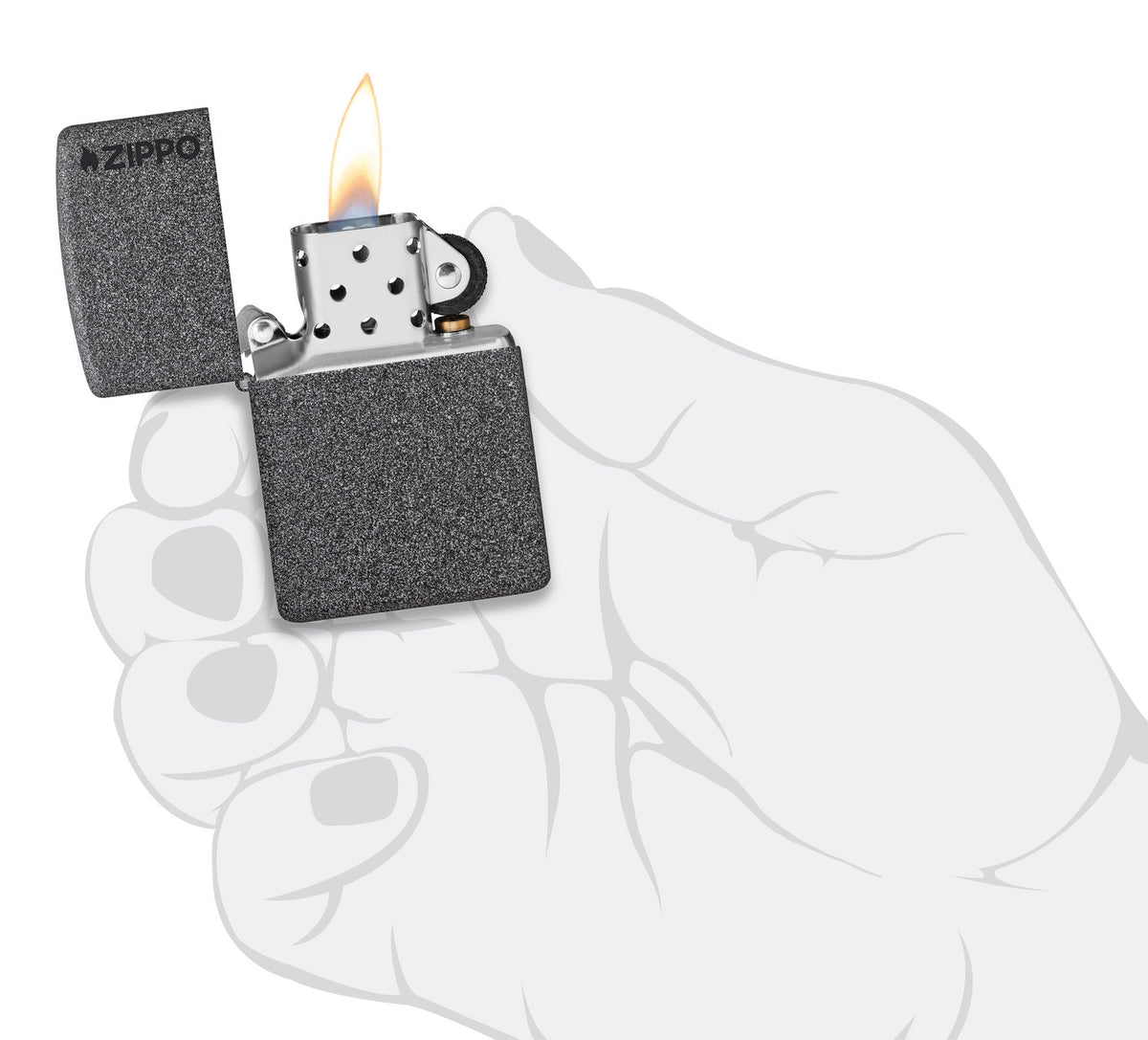 Zippo Upaljač 211ZL Iron Stone Logo – slika 6