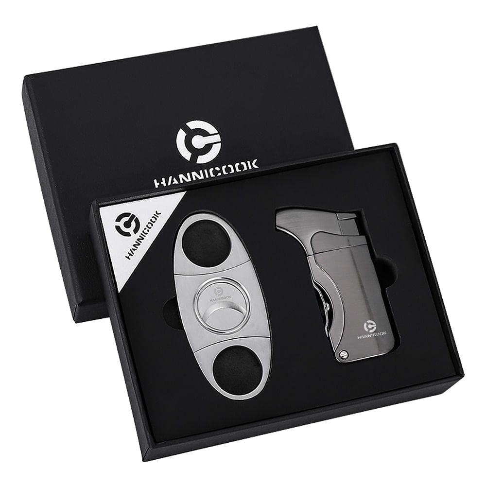 Hannicook Poklon Set Sekač za Cigare i Upaljač T06