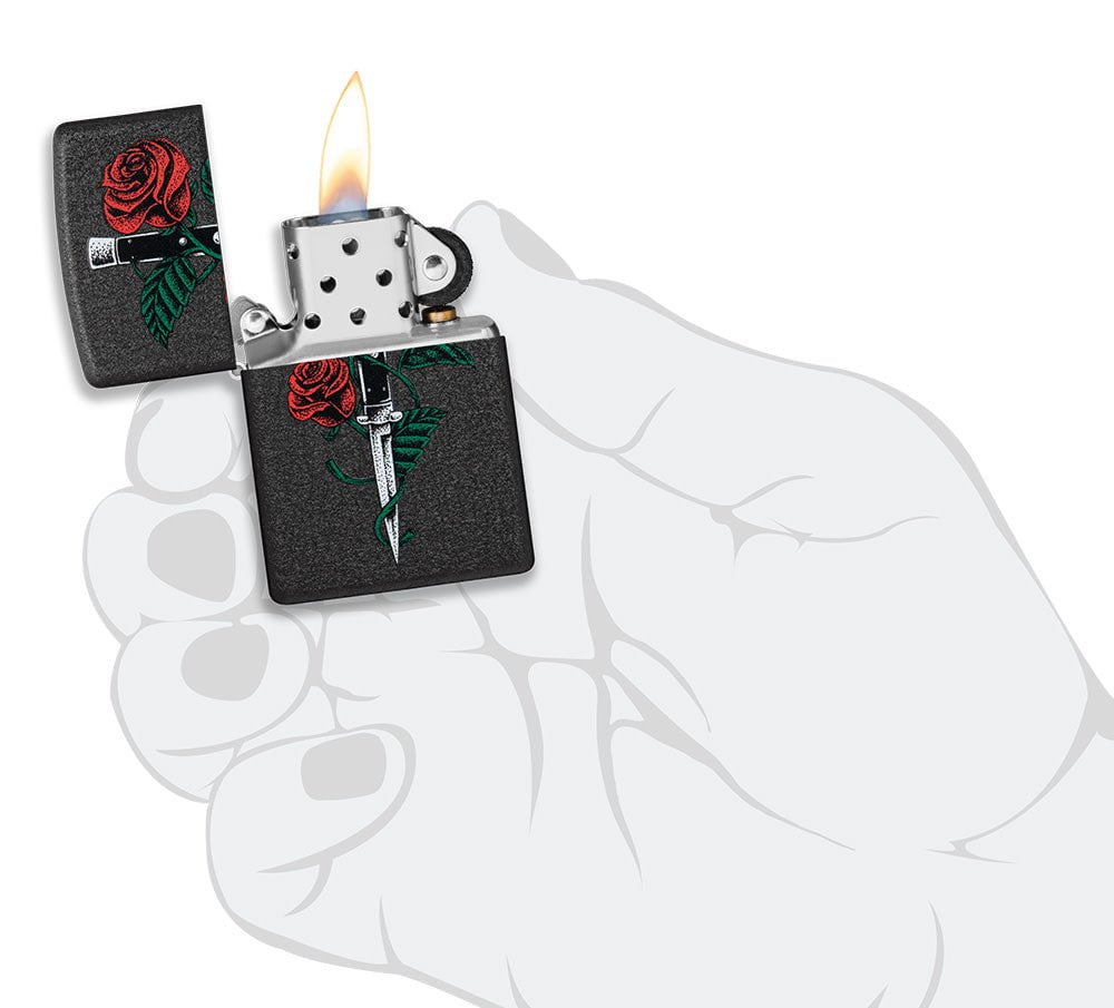 Zippo Upaljač 49778 Rose Dagger Tattoo Design – slika 4