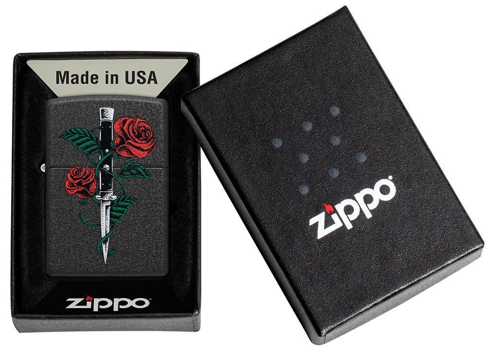 Zippo Upaljač 49778 Rose Dagger Tattoo Design – slika 5