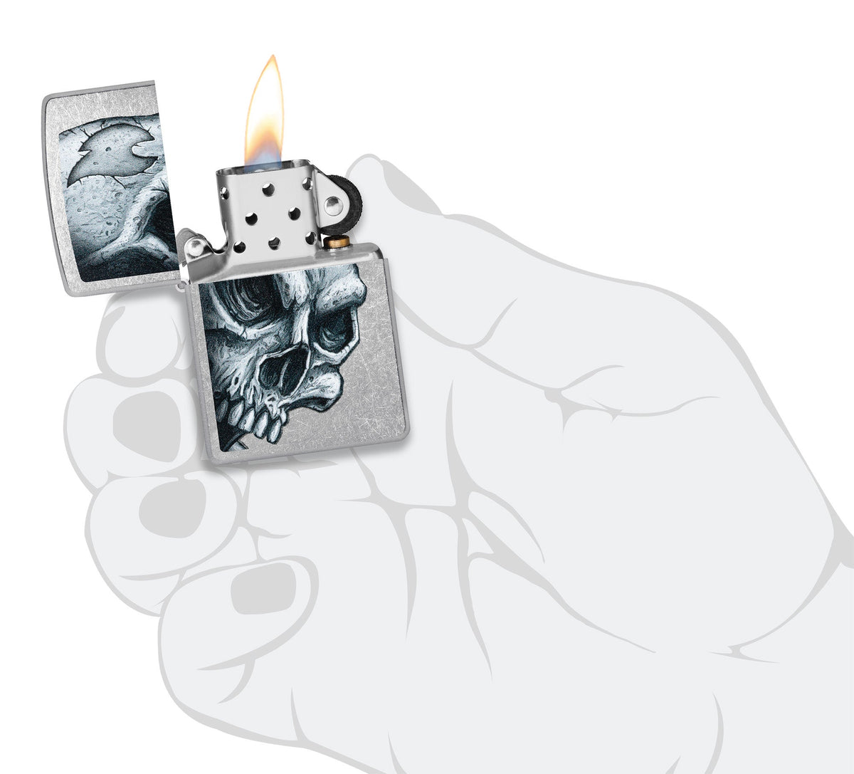 Zippo Upaljač 46587 Skull and Flame – slika 6