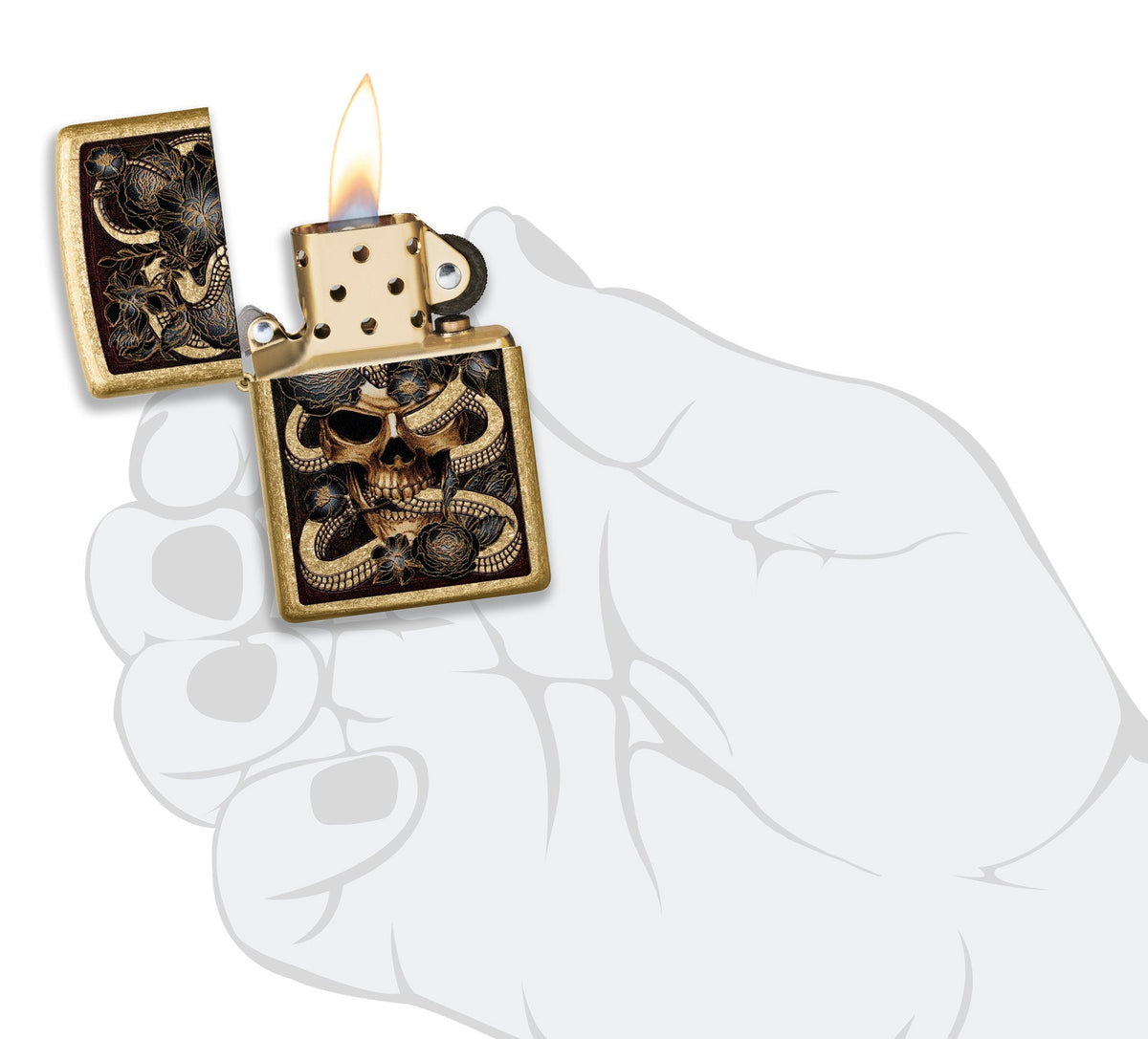 Zippo Upaljač 49477 Tumbled Brass – slika 4