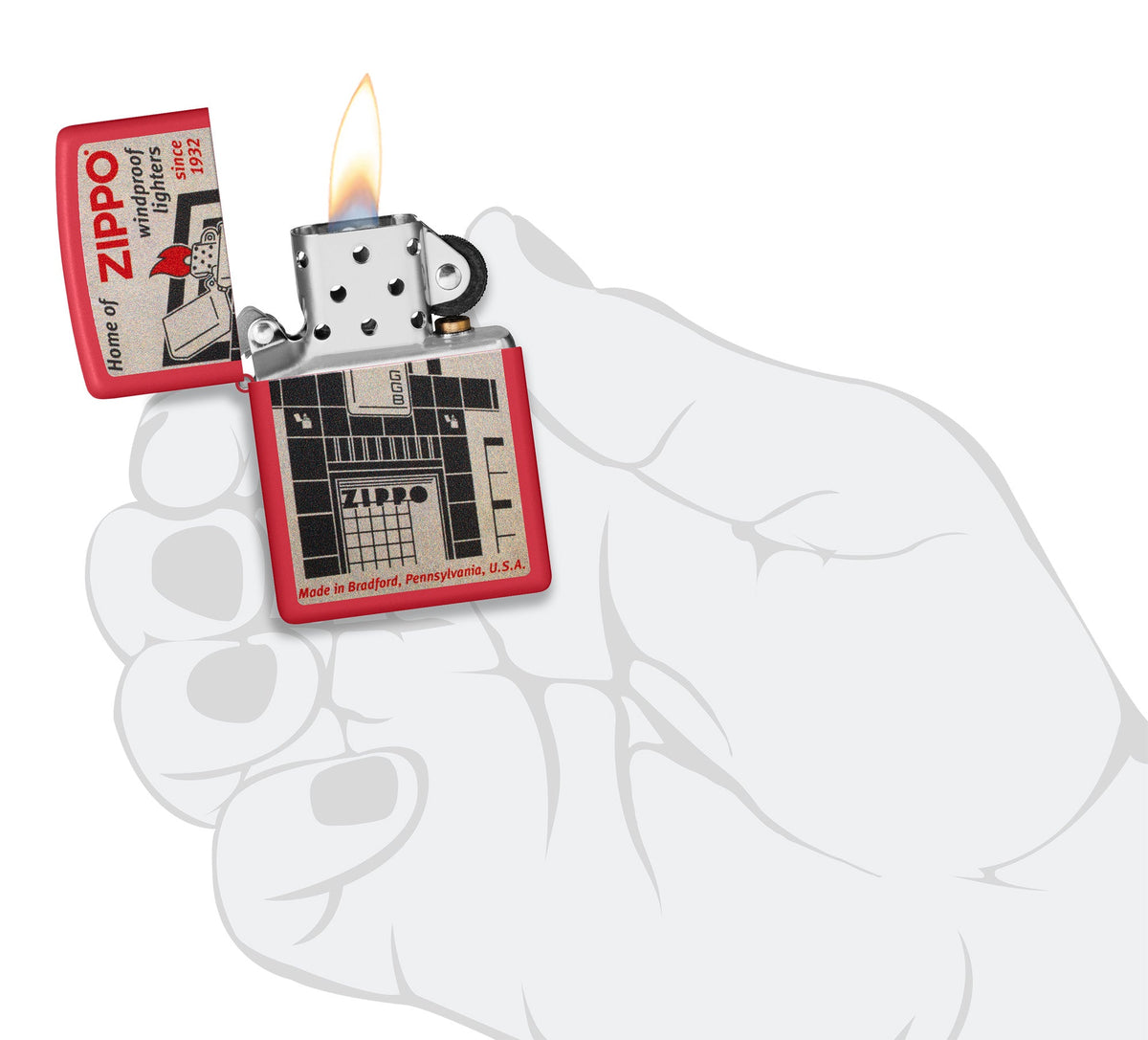 Zippo Upaljač 233 Red Matte – slika 2