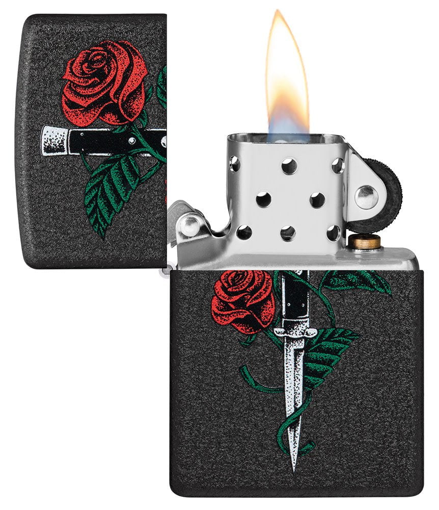 Zippo Upaljač 49778 Rose Dagger Tattoo Design – slika 3