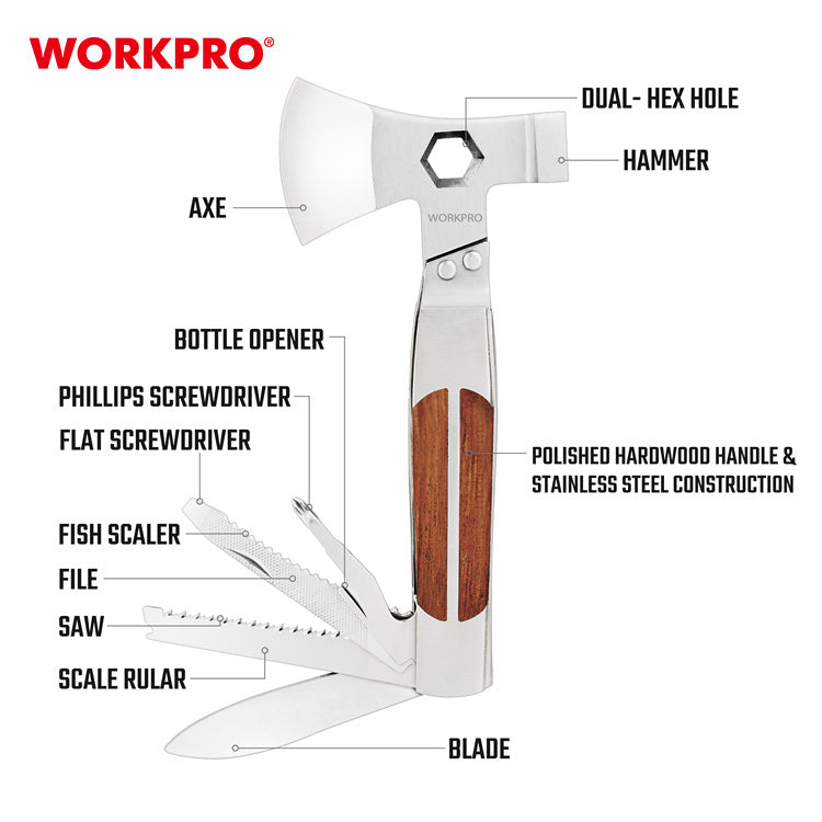 Workpro Deluxe Multialat sa Sekirom 12u1 – slika 2