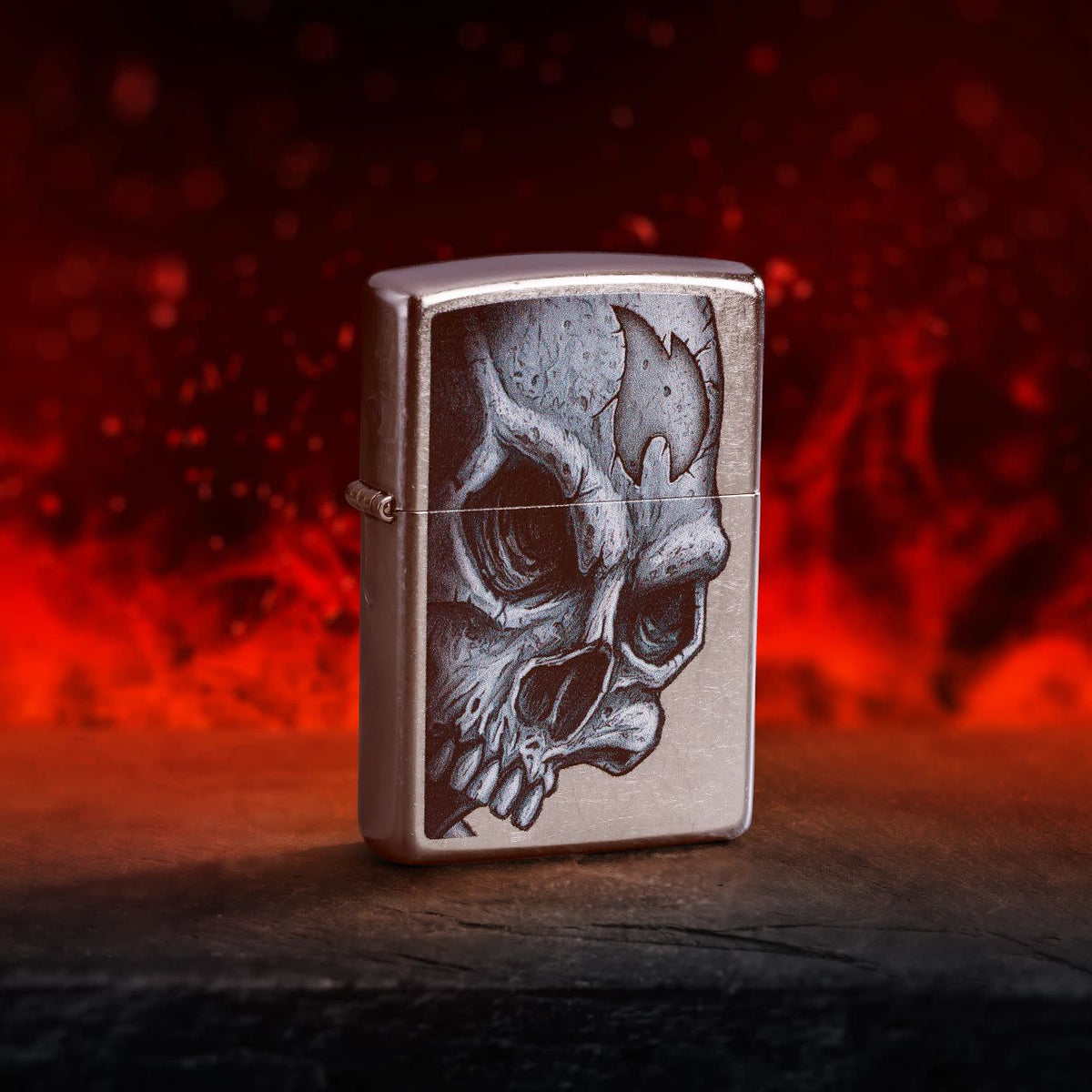 Zippo Upaljač 46587 Skull and Flame – slika 2